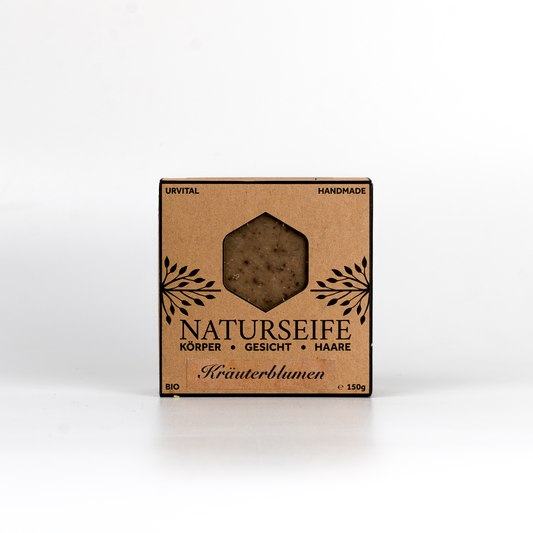 Kräuterblumen Naturseife - 150g